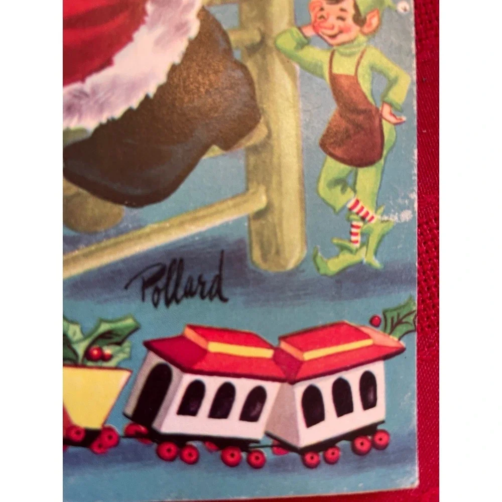 Vintage Christmas Coloring Book Santa‎ Elves Lowe Unused